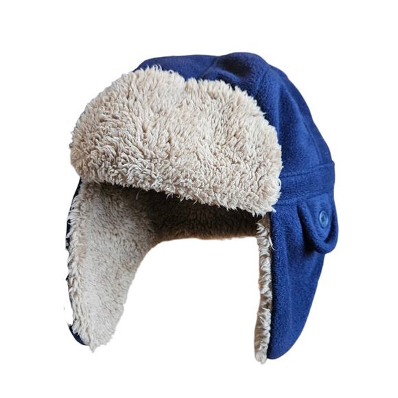 LIKE NEW! GAP Trapper Hat Supersoft Sherpa Lining Boys Pro Fleece Cozy S/M - Picture 1 of 6
